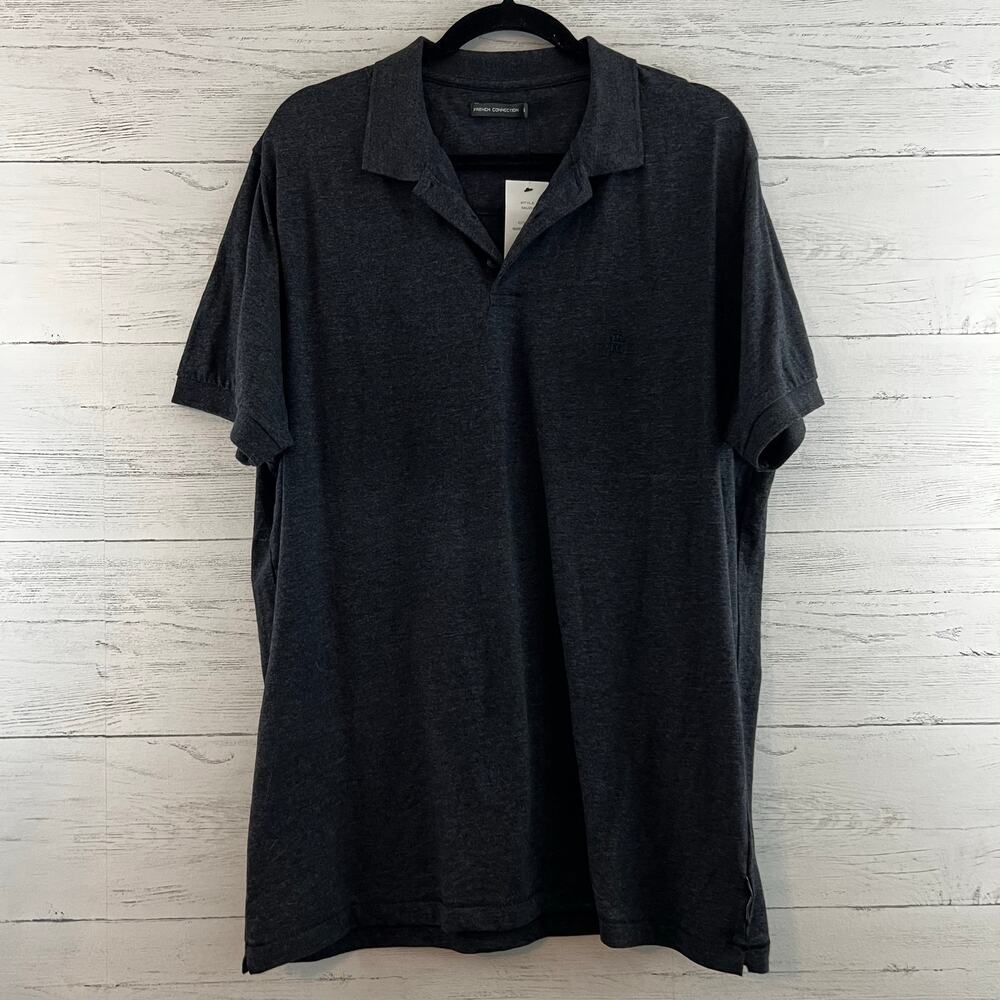 French Connection NWT Men's Gray Polo Shoulder Size 2XL